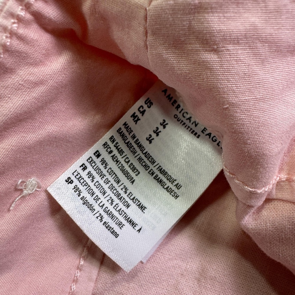 American Eagle Shorts Mens 34 Pink Classic Chino Next Level Flex Casual Summer - Picture 8 of 9